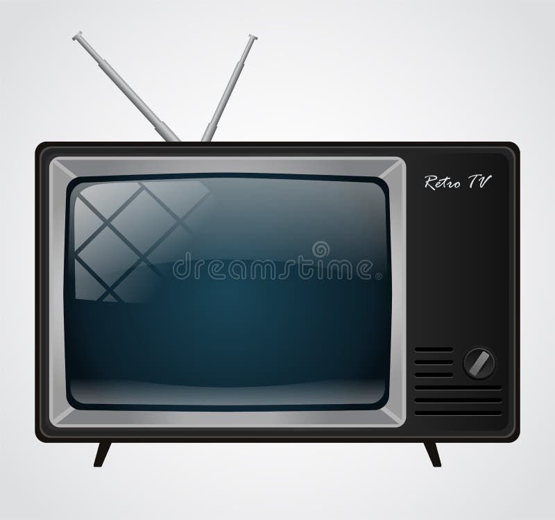 Ikone des guten alten Retro- Fernsehens ohne Fernbedienung vektor abbildung Ikone des guten alten Retro- Fernsehens ohne Fernbedienung vektor abbildung