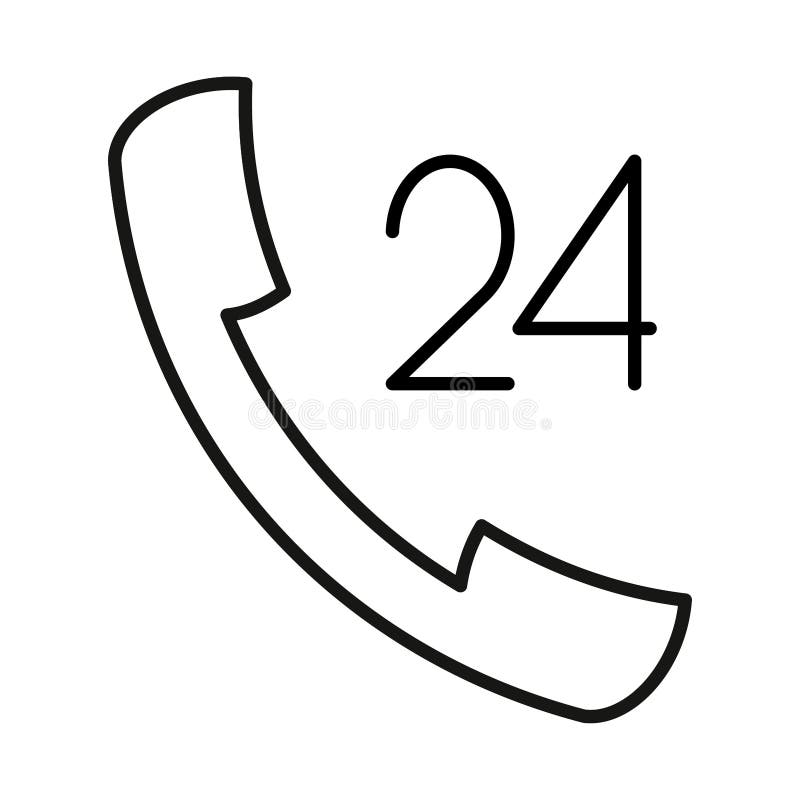 Ikone machte 24 Stunden schwarze Kontur auf weißem Hintergrund der Illustration mit der Hand fest stock abbildung Ikone machte 24 Stunden schwarze Kontur auf weißem Hintergrund der Illustration mit der Hand fest stock abbildung