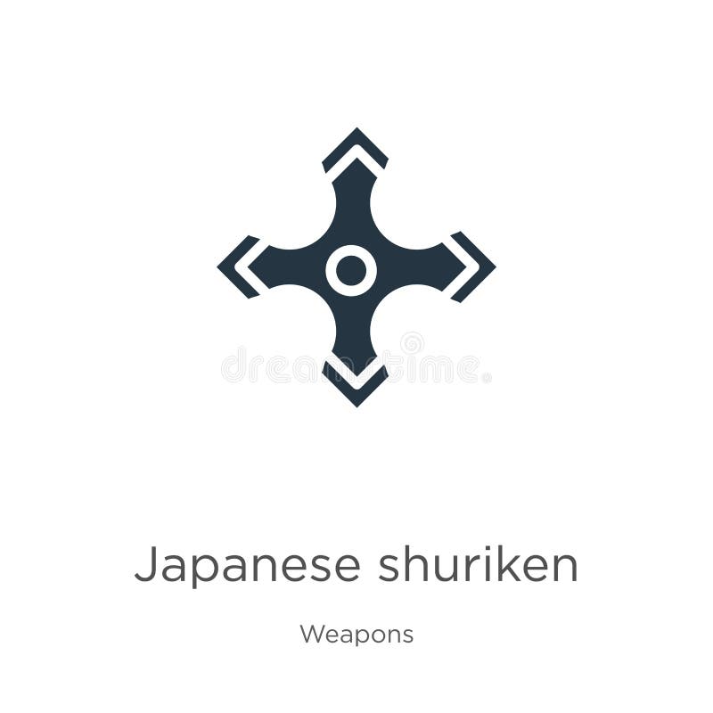 Ikone-Vektor Trendflache japanische Shuriken-Ikone aus Waffensammlung isoliert auf weißem Hintergrund Vector Illustration kann für Web- und mobile Grafikdesign, Logo, eps10 verwendet werden