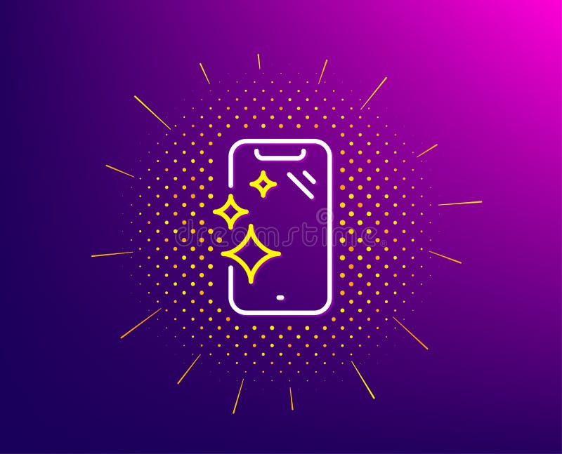Ikonen för SmartPhone-rasterlinje Telefontecken Mobil enhet Vector stock illustrationer