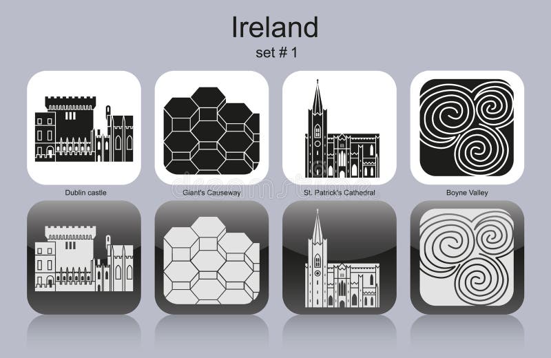 Ikonen von Irland stock abbildung Ikonen von Irland stock abbildung