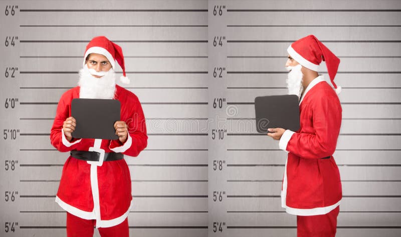 Il Babbo Natale ha arrestato fotografie stock Il Babbo Natale ha arrestato fotografie stock