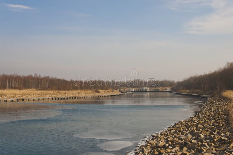 Il lago Berzdorfer See immagine stock libera da diritti