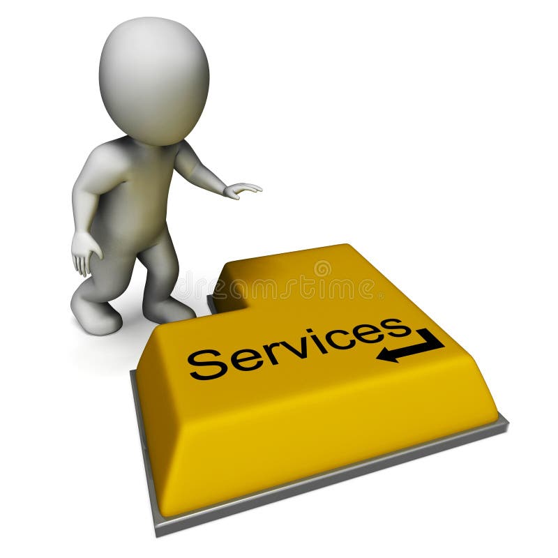 Il bottone di servizi mostra l'assistenza o la manutenzione