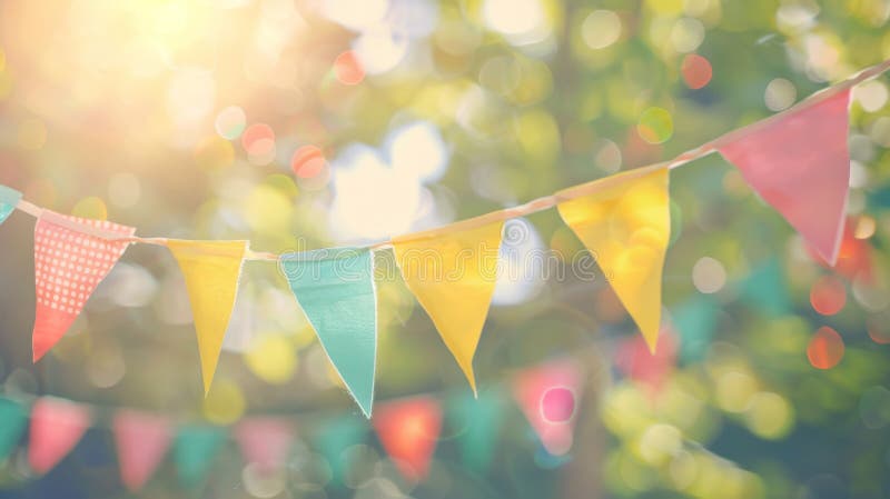 Il bunking colorato migliora la scena della luce bokeh illustrazione vettoriale