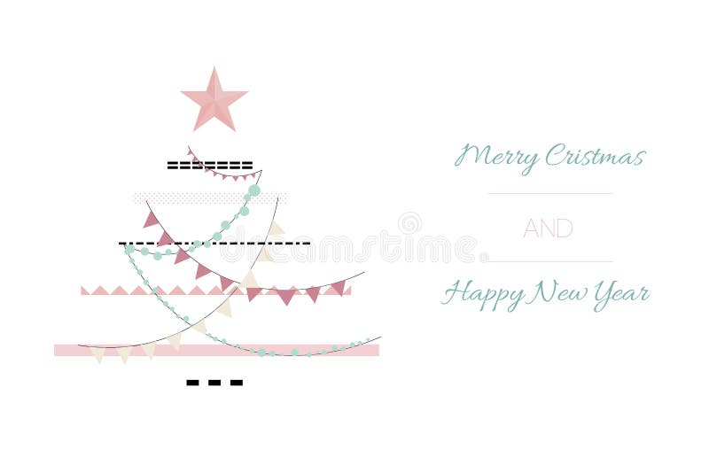Il Buon Natale ed il buon anno disegnati a mano dell'estratto di vettore cronometrano il modello d'annata della cartolina d'augur illustrazione vettoriale Il Buon Natale ed il buon anno disegnati a mano dell'estratto di vettore cronometrano il modello d'annata della cartolina d'augur illustrazione vettoriale