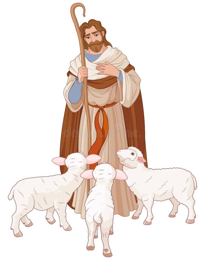 Chiesa Di Gesù Buon Pastore E San Matteo Il buon pastore illustrazione vettoriale. Illustrazione di bulli - 80911530