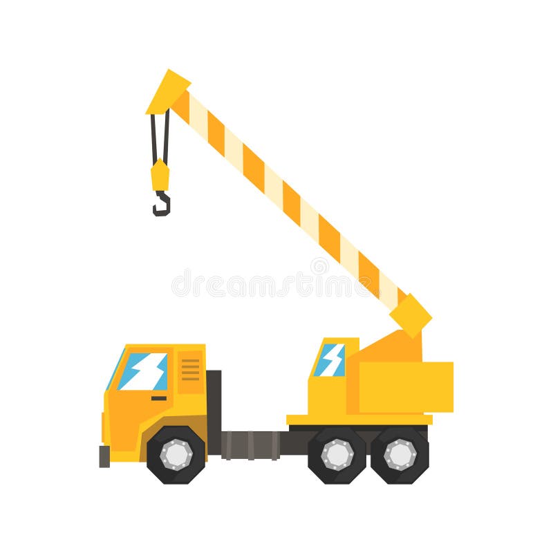 Il camion giallo ha montato il trasporto idraulico della gru, illustrazione pesante di vettore del macchinario industriale illustrazione vettoriale Il camion giallo ha montato il trasporto idraulico della gru, illustrazione pesante di vettore del macchinario industriale illustrazione vettoriale