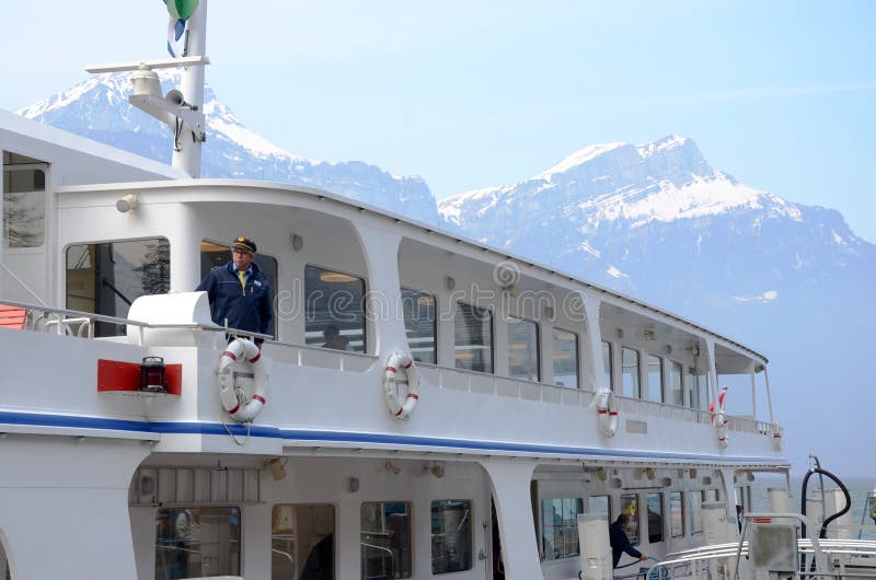 Il capitano ed il motore del veterano spediscono Gotthard immagine stock libera da diritti