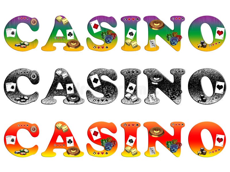 Il casinò dell'iscrizione illustrazione di stock Il casinò dell'iscrizione illustrazione di stock