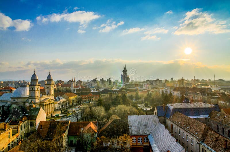 Il centro storico di Satu Mare City, Romania
