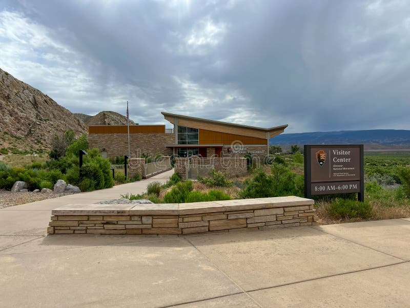 Vernal, UT USA - June 7, 2023: The Visitors Center at Dinosaur National Monument near Vernal, Utah in the United States of America. Vernal, UT USA - June 7, 2023: The Visitors Center at Dinosaur National Monument near Vernal, Utah in the United States of America