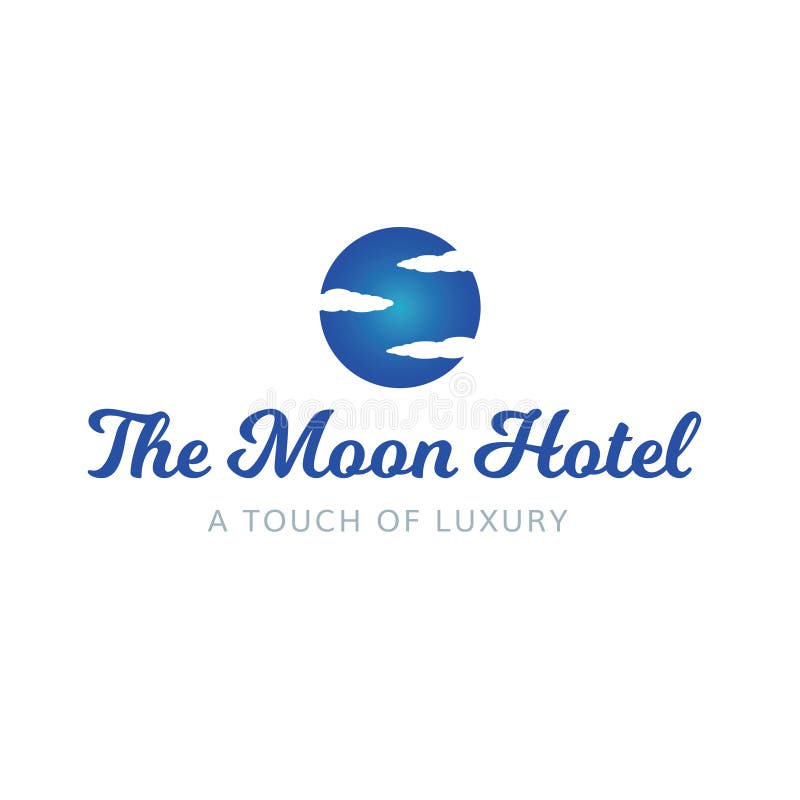 Il cielo dell'hotel della luna si appanna il logo di lusso della stazione termale
