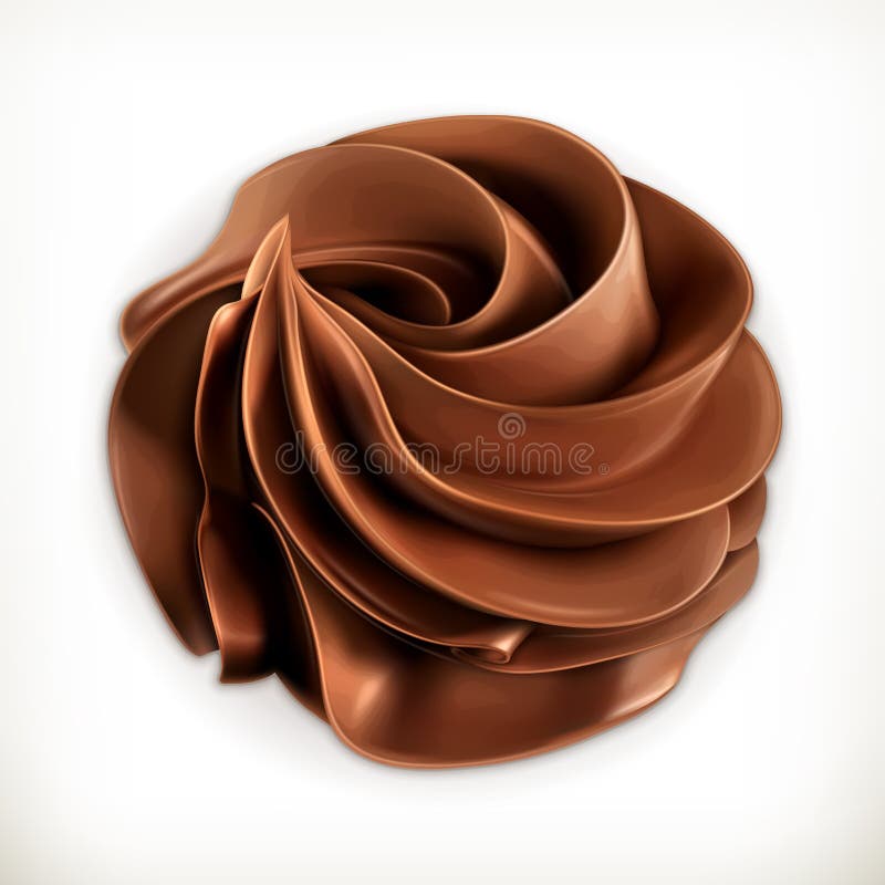 Il cioccolato ha montato la crema, icona di vettore illustrazione vettoriale