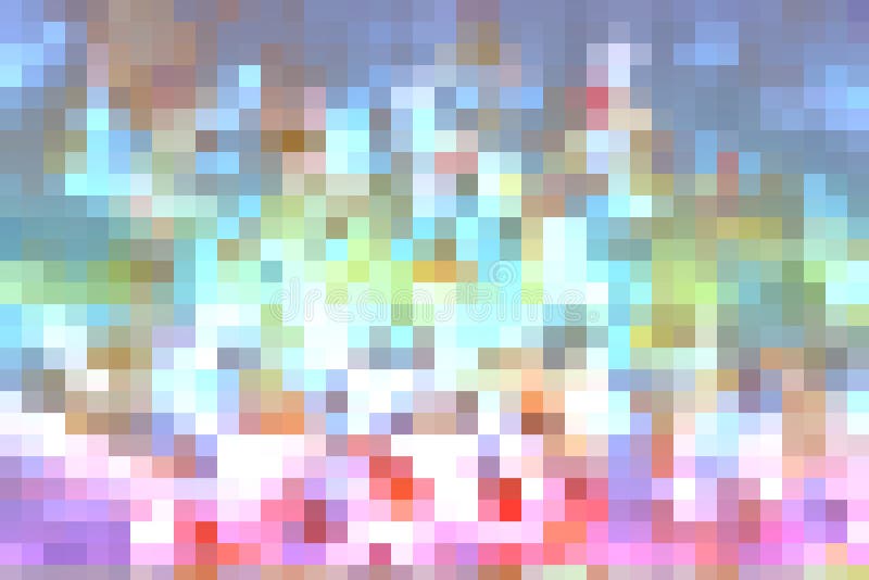 Il colore astratto variopinto cristallizza l'arte un arcobaleno quadrato illustrazione di stock