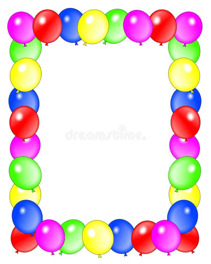 Il compleanno Balloons il blocco per grafici illustrazione vettoriale Il compleanno Balloons il blocco per grafici illustrazione vettoriale