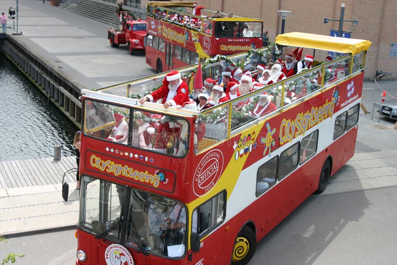 Il congresso del Babbo Natale del mondo a Copenhaghen fotografie stock libere da diritti