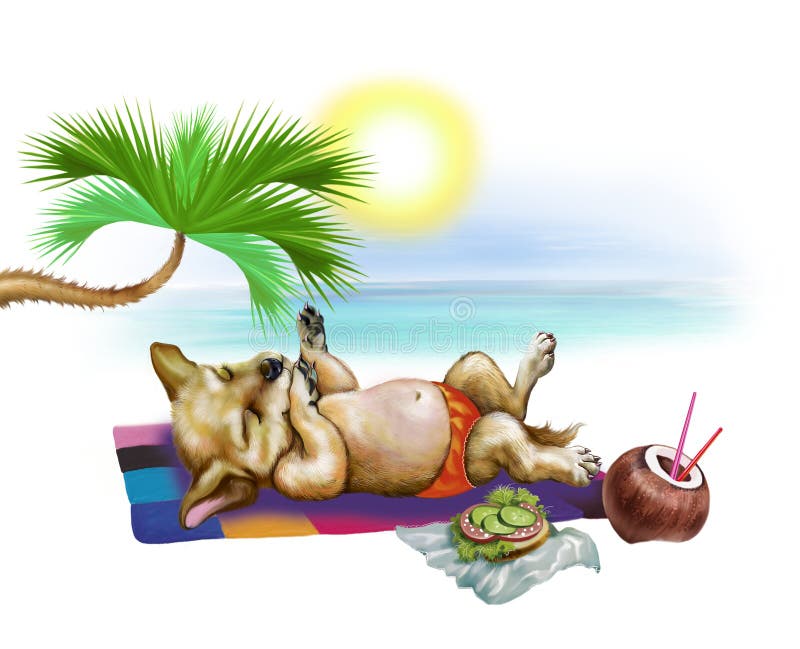 Il cucciolo prende il sole royalty illustrazione gratis Il cucciolo prende il sole royalty illustrazione gratis