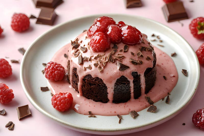 Il dessert sul piatto sembra delizioso e colorato. può essere utilizzato per pubblicizzare il menu del ristorante o i dessert onli illustrazione di stock