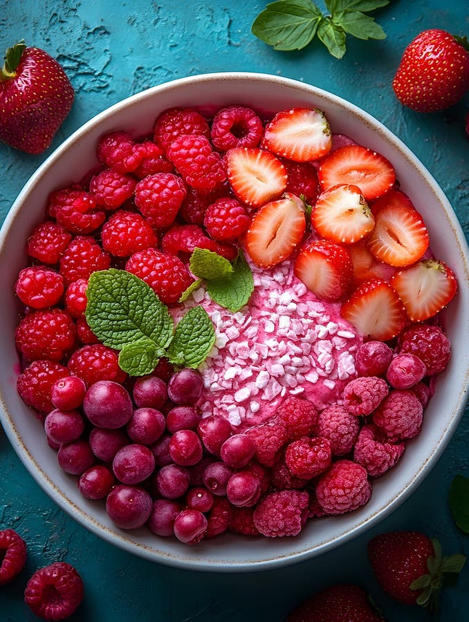 Il dessert sul piatto sembra delizioso e colorato. può essere utilizzato per pubblicizzare il menu del ristorante o i dessert onli illustrazione di stock