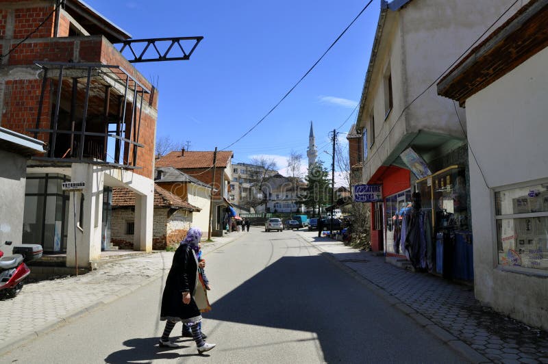 Il ¡ di DragaÅ, Dragash è una città e un comune nel distretto di Prizren del Kosovo del sud immagine stock libera da diritti Il ¡ di DragaÅ, Dragash è una città e un comune nel distretto di Prizren del Kosovo del sud immagine stock libera da diritti
