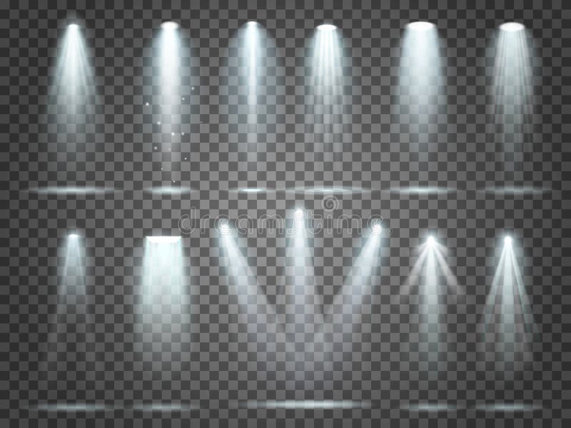 Il fascio di proiettore, lampadine si accende, riflettore dell'illuminazione di fase Proiettori e riflettori del partito del nigh royalty illustrazione gratis Il fascio di proiettore, lampadine si accende, riflettore dell'illuminazione di fase Proiettori e riflettori del partito del nigh royalty illustrazione gratis