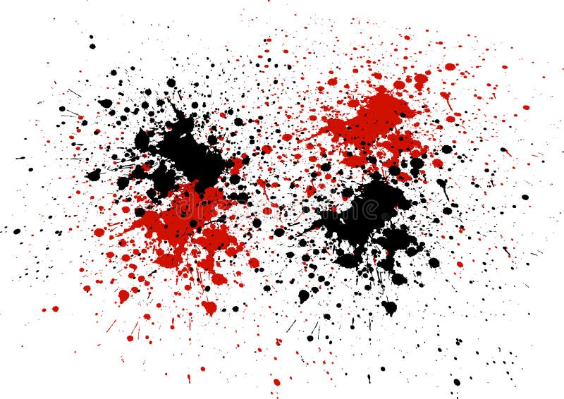 Vector background with red and black color splatters. Vector background with red and black color splatters