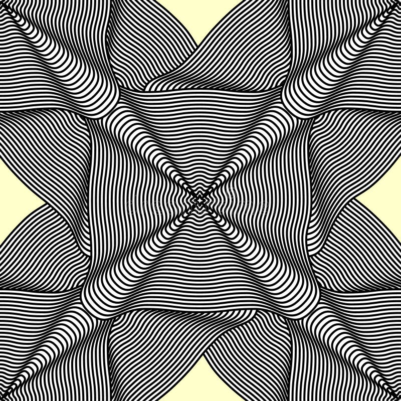 Il fondo astratto senza cuciture con le pieghe quadrate delle bande ondeggia illustrazione vettoriale Il fondo astratto senza cuciture con le pieghe quadrate delle bande ondeggia illustrazione vettoriale