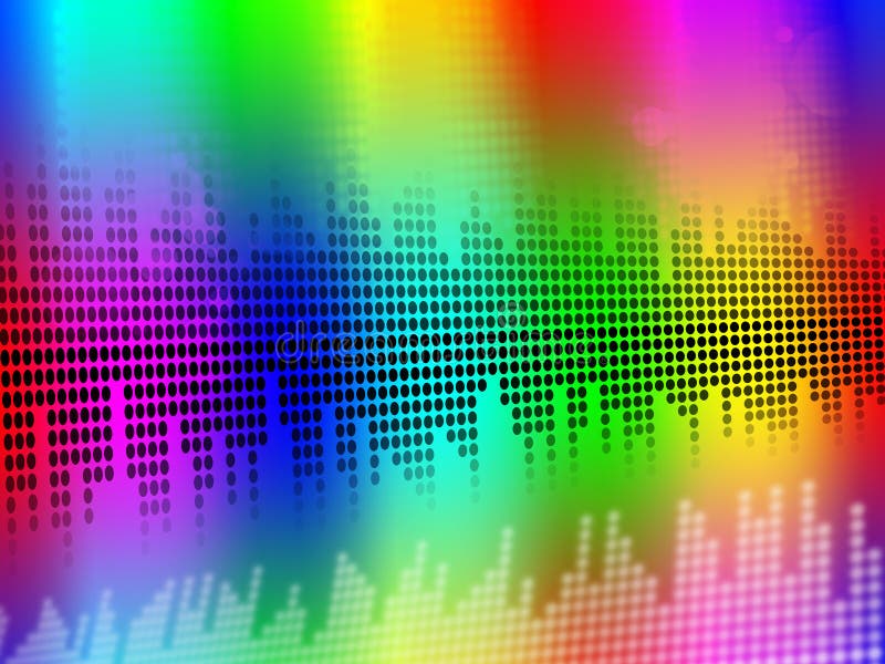 Il fondo sano dell'equalizzatore significa le vibrazioni di musica o l'audio metro illustrazione vettoriale Il fondo sano dell'equalizzatore significa le vibrazioni di musica o l'audio metro illustrazione vettoriale