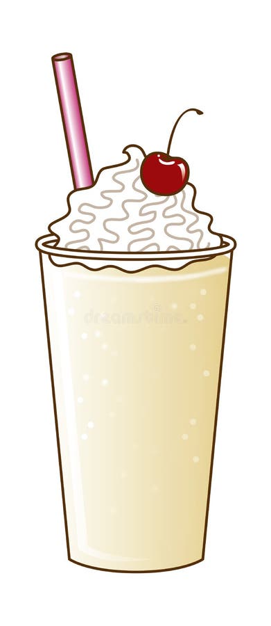 Il frappé della vaniglia ha montato la ciliegia crema royalty illustrazione gratis