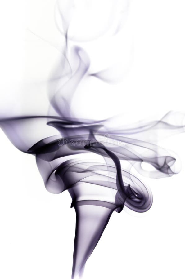 Il fumo porpora astratto turbina sopra fondo bianco fotografie stock Il fumo porpora astratto turbina sopra fondo bianco fotografie stock