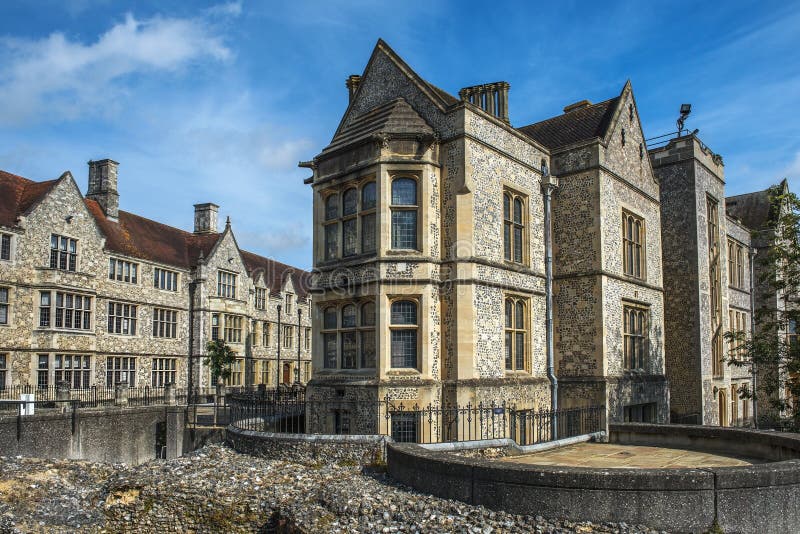 Il grande corridoio del castello di Winchester nel Hampshire, Inghilterra fotografia stock libera da diritti Il grande corridoio del castello di Winchester nel Hampshire, Inghilterra fotografia stock libera da diritti