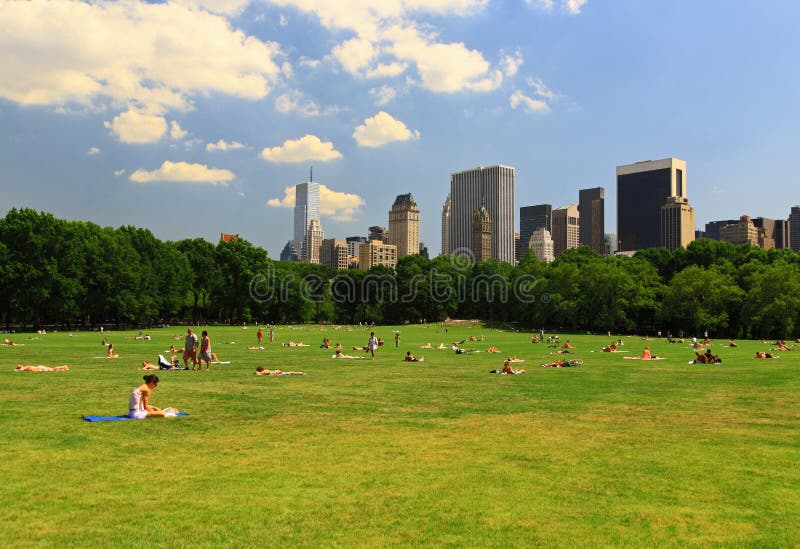 The Great Lawn a Central Park fotografia stock