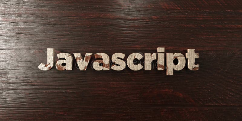 Il Javascript - titolo di legno grungy sull'acero - 3D ha reso l'immagine di riserva libera della sovranità royalty illustrazione gratis