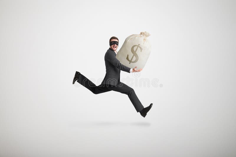 Il ladro ha rubato la borsa con soldi immagini stock libere da diritti Il ladro ha rubato la borsa con soldi immagini stock libere da diritti