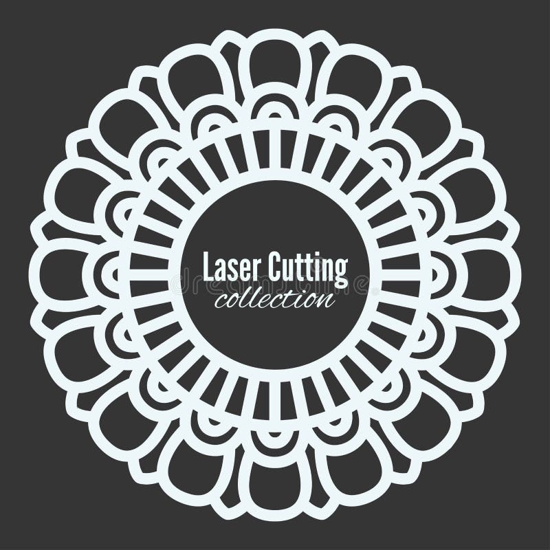 Il laser di vettore ha tagliato la struttura del modello Mandala floreale per il tracciatore Modelli la decorazione domestica, la illustrazione vettoriale Il laser di vettore ha tagliato la struttura del modello Mandala floreale per il tracciatore Modelli la decorazione domestica, la illustrazione vettoriale