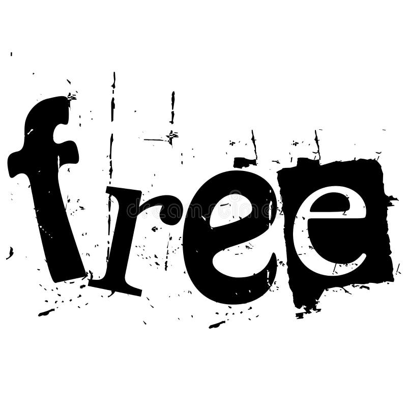 Il libero di parola scritto nello stile del ritaglio del grunge royalty illustrazione gratis Il libero di parola scritto nello stile del ritaglio del grunge royalty illustrazione gratis