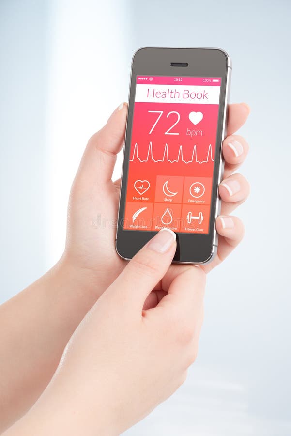 Il libro app di salute sta esplorando il cardiogramma di battito cardiaco