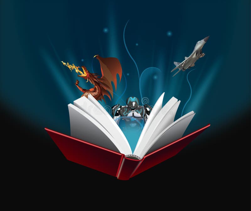 Il libro è magico royalty illustrazione gratis Il libro è magico royalty illustrazione gratis