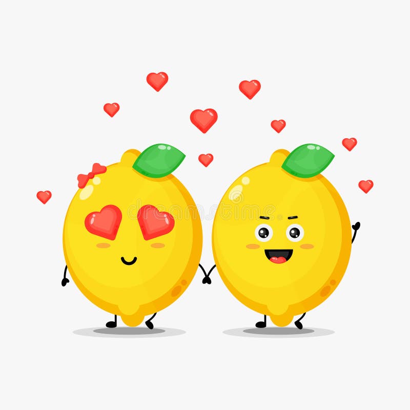 Il limone si innamora illustrazione di stock