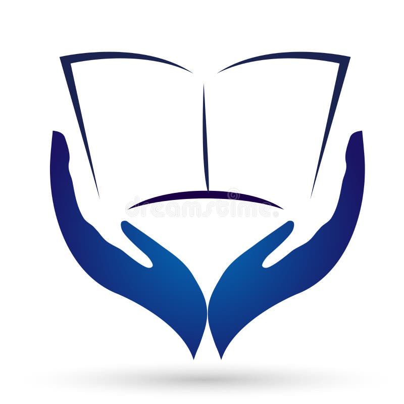 Il logo dell'istruzione mondiale per i bambini brillanti libri per bambini Icona illustrazione di stock
