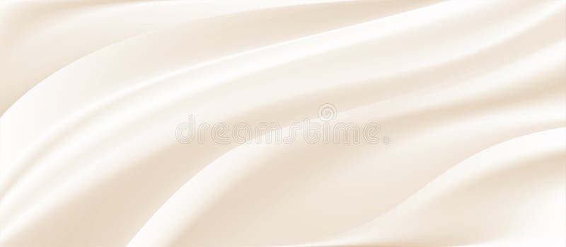 Il lusso di panna o di tessuto di beige, la chiusura di tessuto di seta di seta di seta di colore chiaro. illustrazione vettoriale