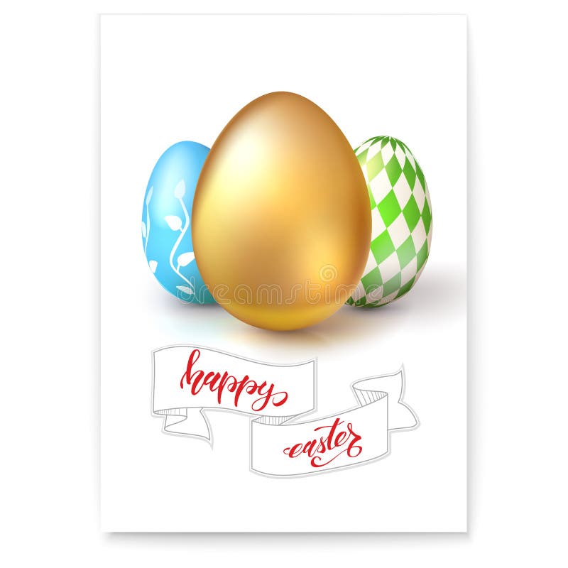 Il manifesto con le uova per la celebrazione di Pasqua felice ha isolato su bianco Testo disegnato a mano pasqua felice dello scr royalty illustrazione gratis Il manifesto con le uova per la celebrazione di Pasqua felice ha isolato su bianco Testo disegnato a mano pasqua felice dello scr royalty illustrazione gratis