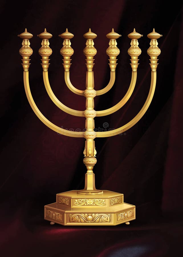 The Menorah is described in the Bible as the seven-lamp (six branches) ancient Hebrew lampstand made of pure gold and used in the portable sanctuary set up by Moses in the wilderness and later in the Temple in Jerusalem. Fresh olive oil of the purest quality was burned daily to light its lamps. The menorah has been a symbol of Judaism since ancient times and is the emblem on the coat of arms of the modern state of Israel. The Menorah is described in the Bible as the seven-lamp (six branches) ancient Hebrew lampstand made of pure gold and used in the portable sanctuary set up by Moses in the wilderness and later in the Temple in Jerusalem. Fresh olive oil of the purest quality was burned daily to light its lamps. The menorah has been a symbol of Judaism since ancient times and is the emblem on the coat of arms of the modern state of Israel.