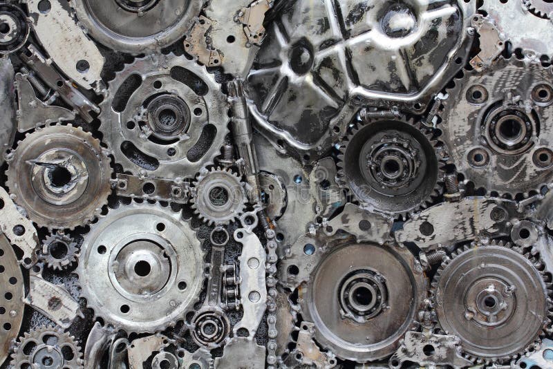 Sfondo di ingranaggi metallici immagini stock libere da diritti