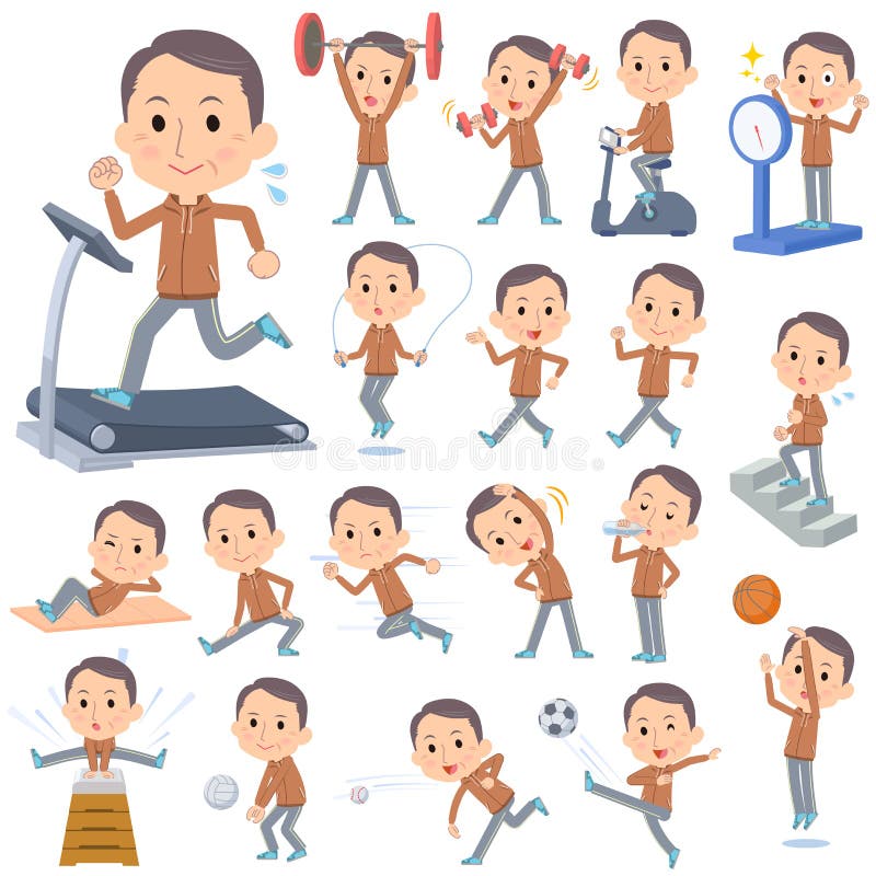 Il mezzo di usura di Brown ha invecchiato gli sport & l'esercizio dell'uomo royalty illustrazione gratis Il mezzo di usura di Brown ha invecchiato gli sport & l'esercizio dell'uomo royalty illustrazione gratis