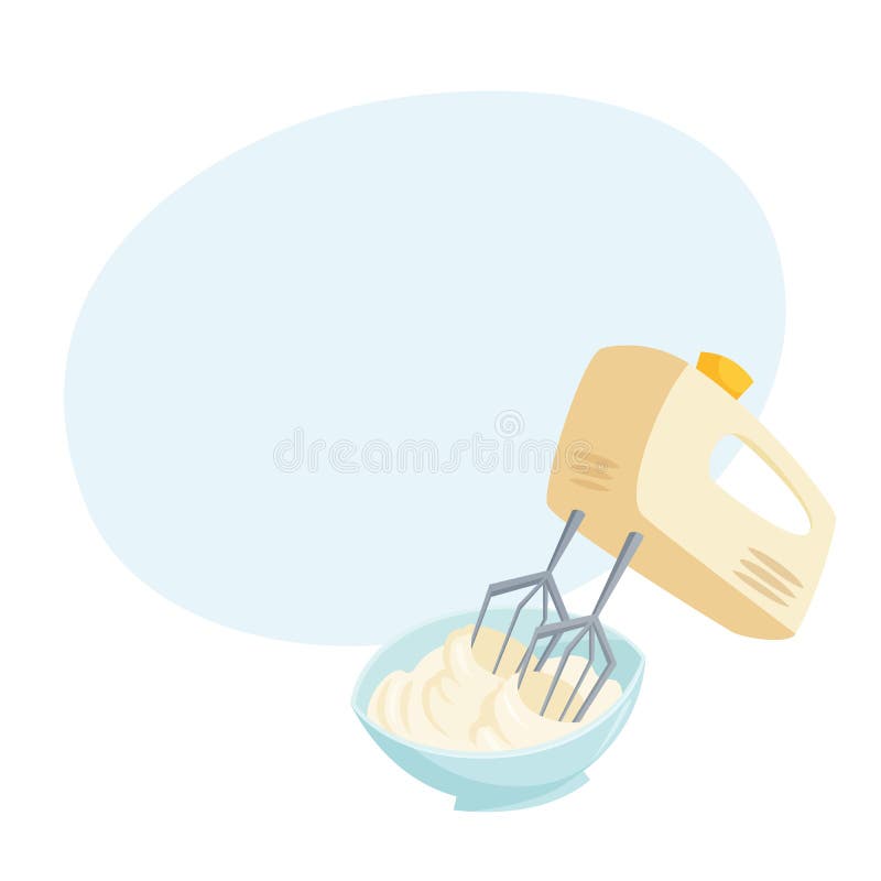 Il miscelatore ha montato la crema illustrazione di stock