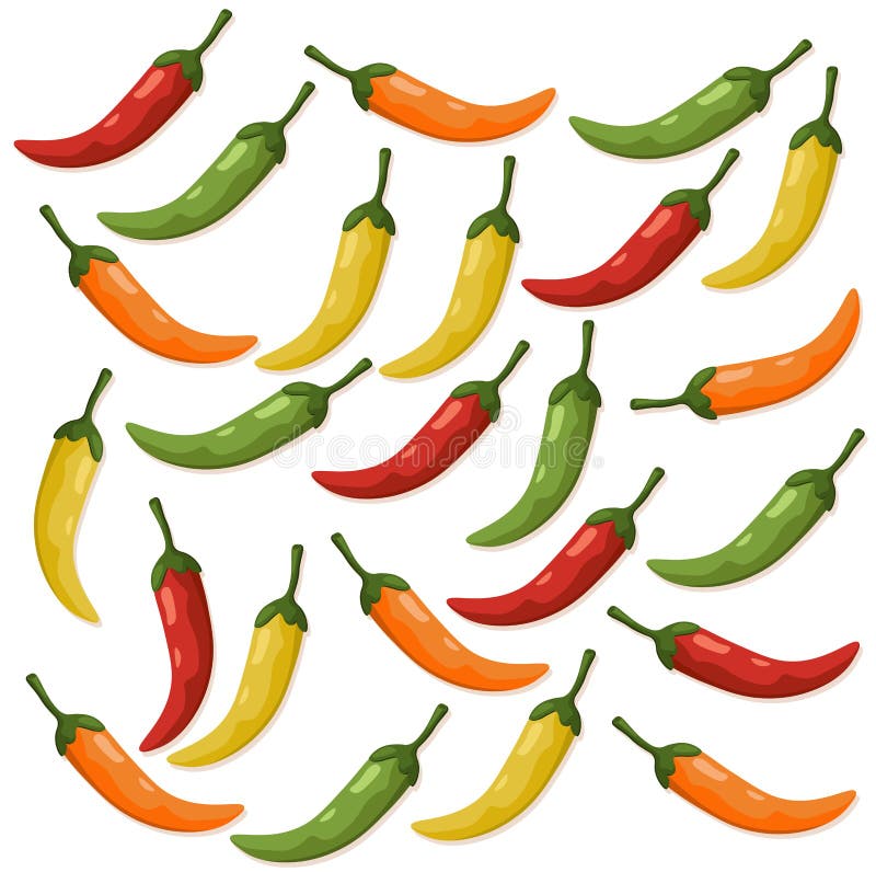 Il modello caldo dei peperoncini ha dettagliato il fondo variopinto del modello dell'illustrazione di vettore illustrazione vettoriale Il modello caldo dei peperoncini ha dettagliato il fondo variopinto del modello dell'illustrazione di vettore illustrazione vettoriale