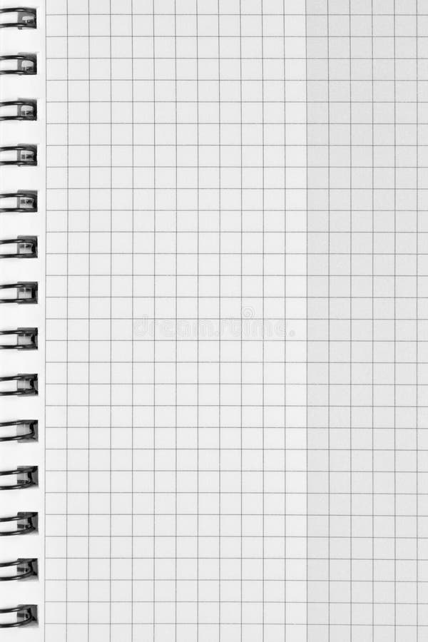 Il modello controllato del fondo del blocco note a spirale, verticale ha striato lo spazio aperto quadrato della copia del blocco fotografie stock