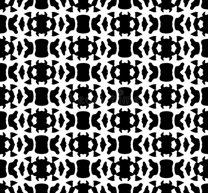 Il modello di ripetizione e l'immagine in bianco e nero di vettore sottraggono il fondo illustrazione di stock
